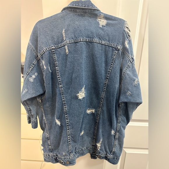 Distressed Zara Denim Jacket - Picture 2 of 4